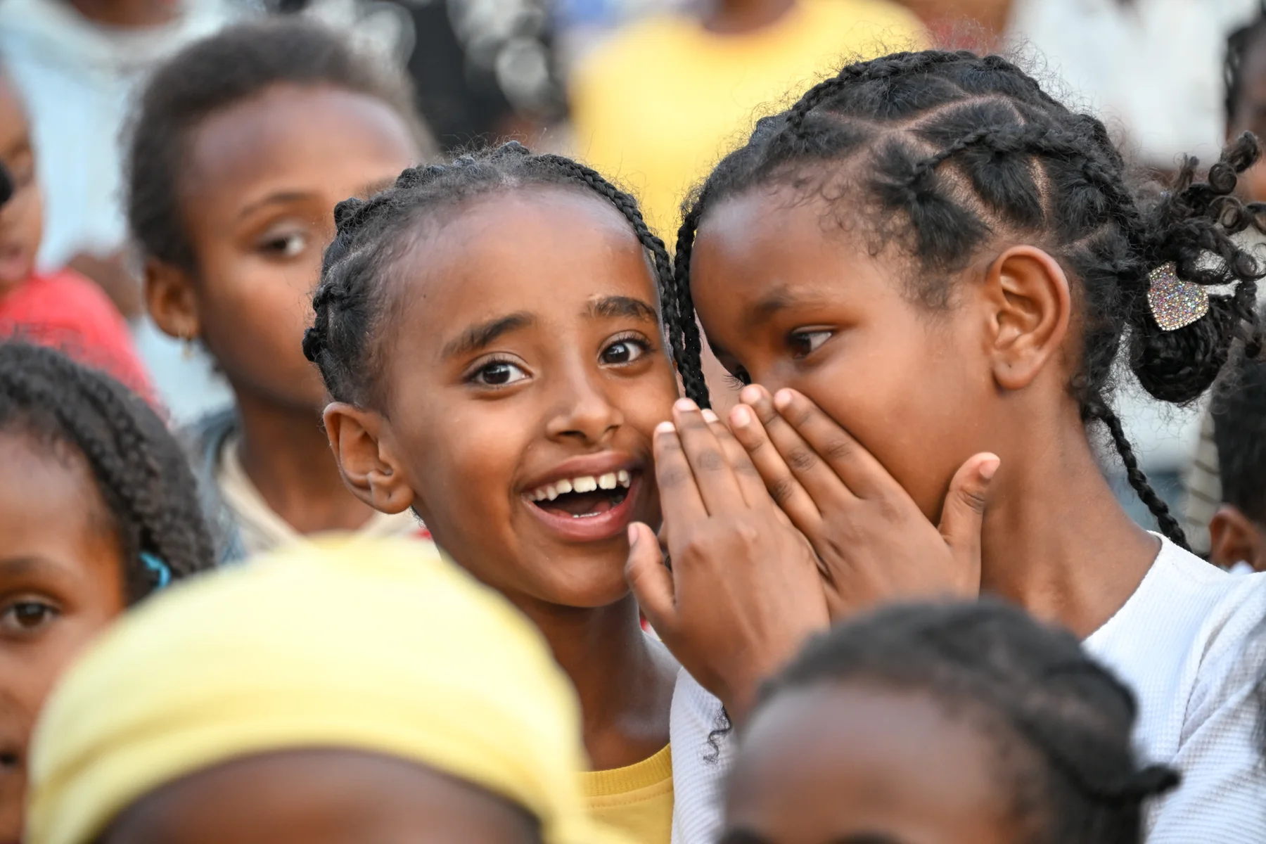 Children sharing a joyful moment together